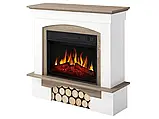 Камінокомплект ArtiFlame Woodley AF23S білий / дуб сірий з обігрівом і звуком горіння вогню, фото 3
