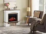 Камінокомплект ArtiFlame Woodley AF23S білий / дуб сірий з обігрівом і звуком горіння вогню, фото 6