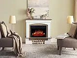 Камінокомплект ArtiFlame Woodley AF23S білий / дуб сірий з обігрівом і звуком горіння вогню, фото 7