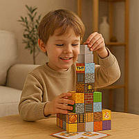 Магнітний конструктор YN2023-72 — дитячий набір магнітних блоків 72 деталі, розвиваюча іграшка, фото 7
