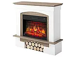 Камінокомплект ArtiFlame Woodley AF23BS білий / дуб сірий з обігрівом і звуком горіння вогню, фото 4
