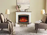 Камінокомплект ArtiFlame Woodley AF23BS білий / дуб сірий з обігрівом і звуком горіння вогню, фото 6