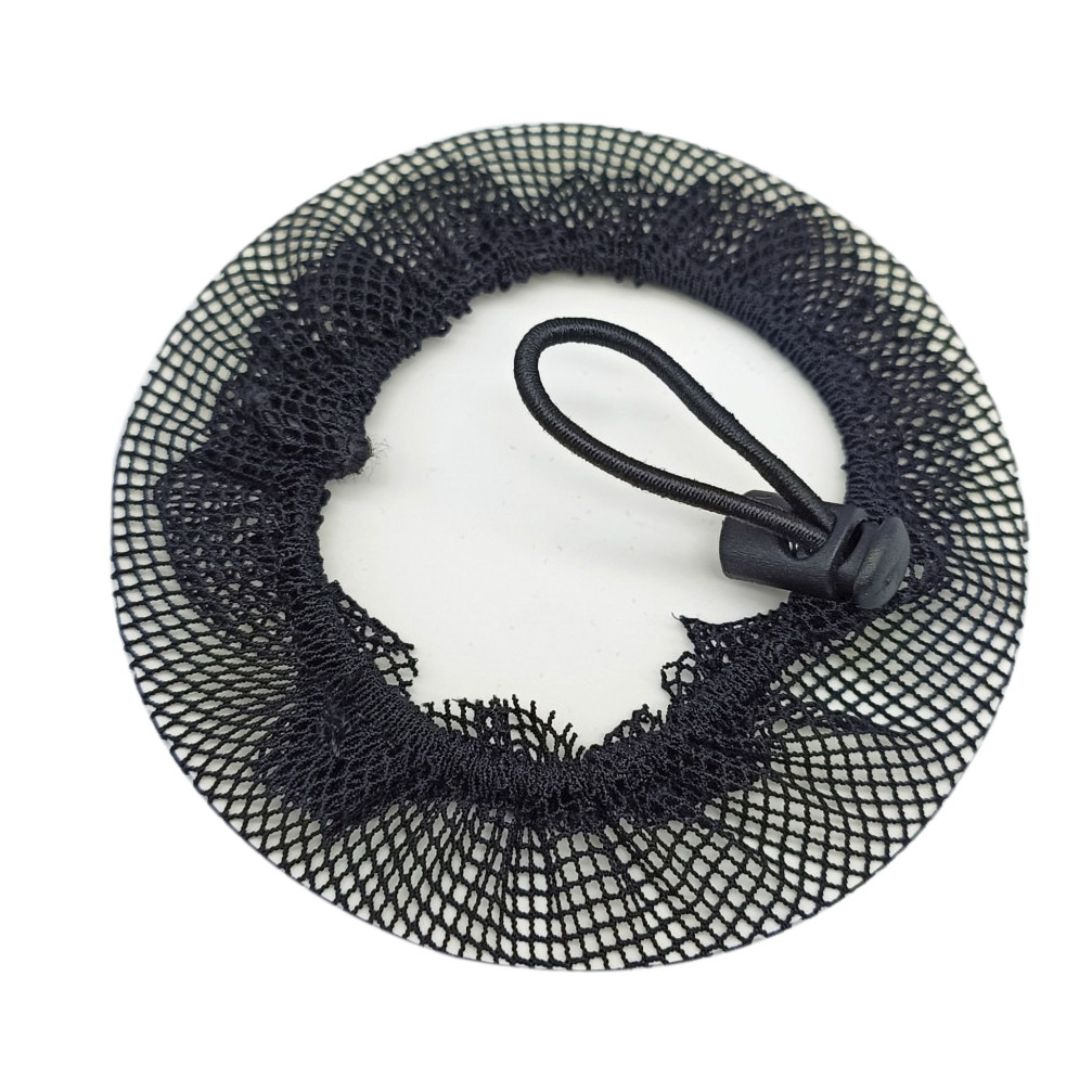 Сітка для волосся на гульку з затяжкою d-10см для танців та гімнастики, чорна, фото 1