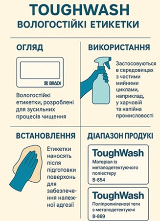 Водостойкие этикетки Brady ToughWash
