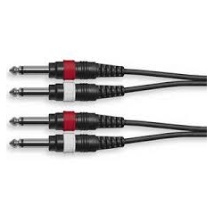 Готовий кабель 2 х джек моно (6,3)  ⁇  2 х джек моно (6,3) 3 м XC001 3М