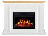 Камінокомплект ArtiFlame Marbelya AF23S білий з обігрівом і звуком горіння вогню, фото 2