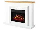 Камінокомплект ArtiFlame Marbelya AF23S білий з обігрівом і звуком горіння вогню, фото 3