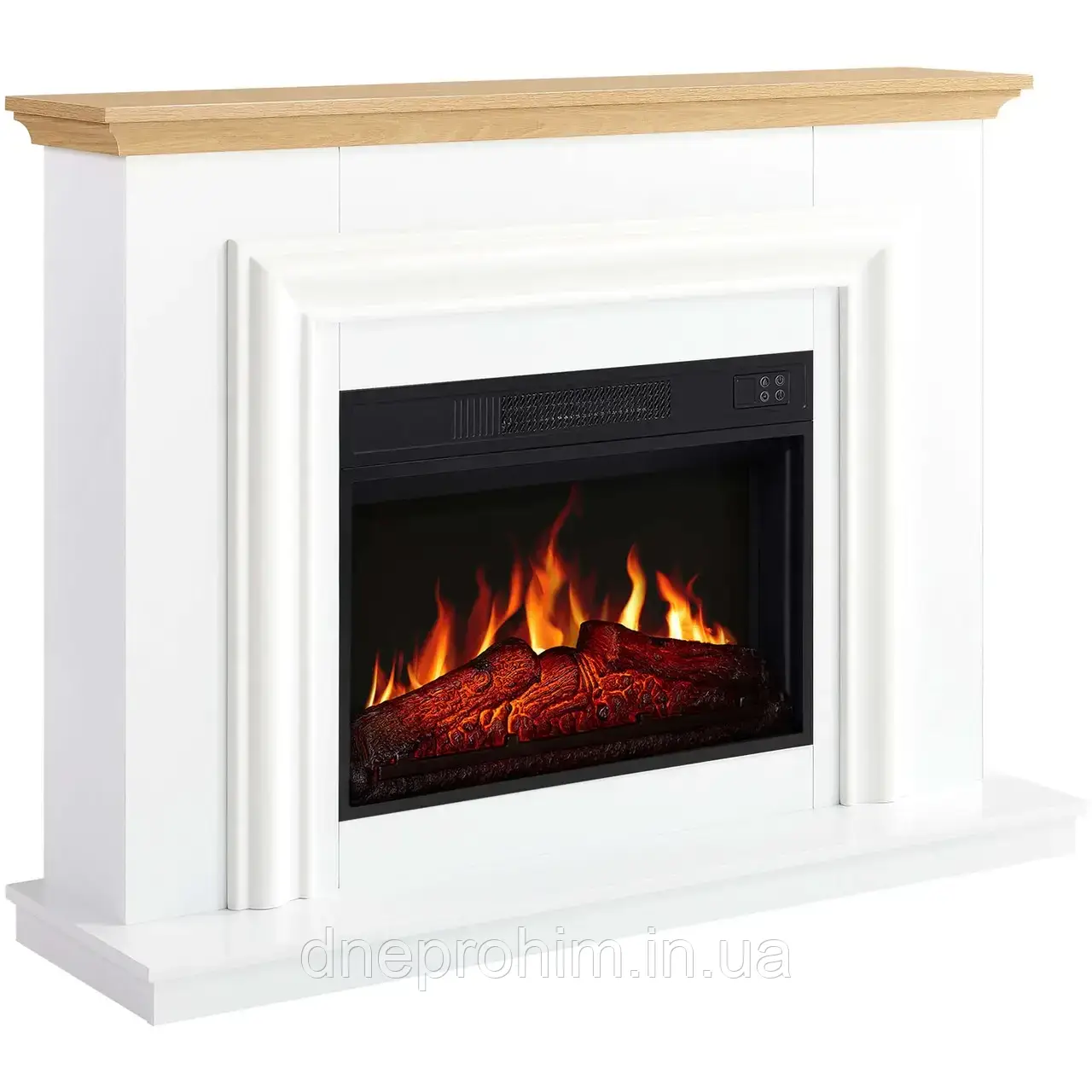 Камінокомплект ArtiFlame Marbelya AF23S білий з обігрівом і звуком горіння вогню, фото 1