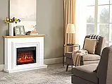 Камінокомплект ArtiFlame Marbelya AF23BS білий з обігрівом і звуком горіння вогню, фото 6