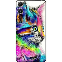 Силіконовий чохол бампер для Samsung A07 з малюнком Акварельний кіт