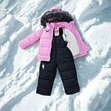 Дитячий зимовий костюм для дівчинки "Pink" з силіконовим утеплювачем (розмір 86/92, 92/98 і 98/104 см), фото 3