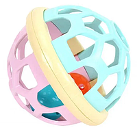 Куля-брязкальце Technok з дзвіночком, пастельні кольори, для дітей від 6 місяців