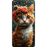 Силіконовий бампер чохол для Samsung A07 з малюнком Кошеня