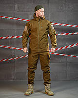 Демісезонна форма койот на флісі, костюм тактичний soft shell койот, армійська форма койот зсу qp368