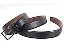 Чоловічий ремінь зі штучної шкіри під штани KZM15158-38 чорний, фото 3