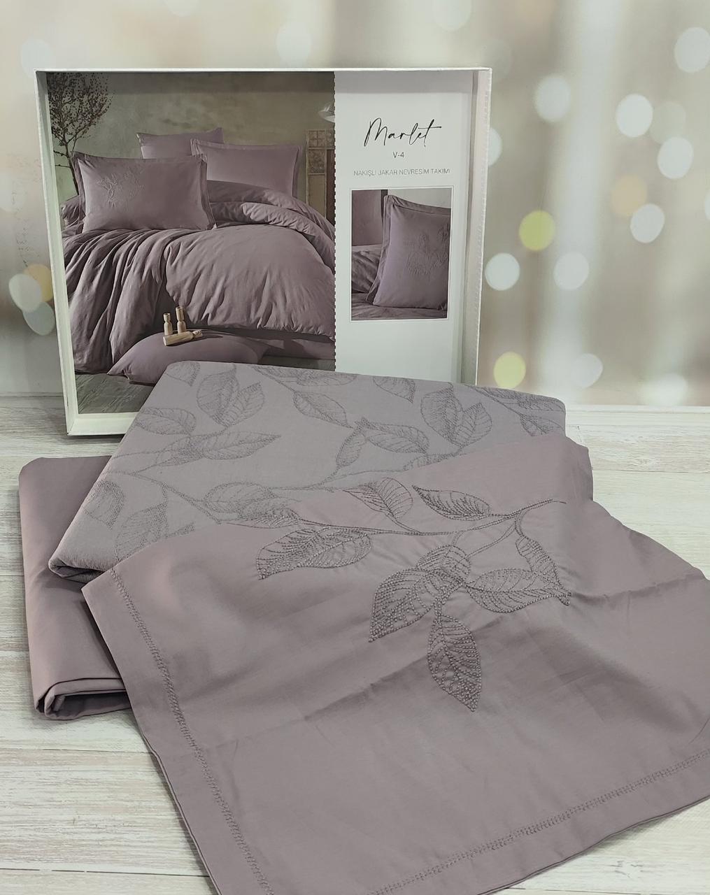 Постільна білизна варена бавовна жакард Clasy євро розмір, фото 1