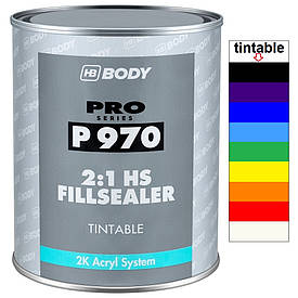 Акриловий адгезійний коліруємий ґрунт-наповнювач без затверджувача прозорий Body P970 Fill Sealer HS 2:1 1л