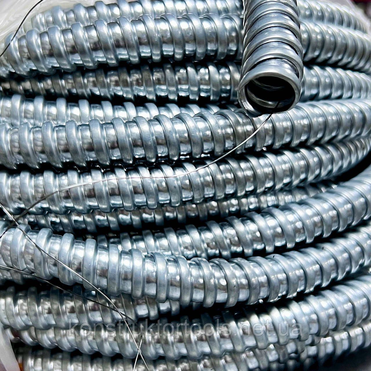 Металорукав 16мм 50м з протяжкою SOKOL, фото 1