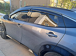 Вітровики з хромом Niken Luxury на авто Nissan Ariya 2022+ Дефлектори бічних вікон для Нісан Арія