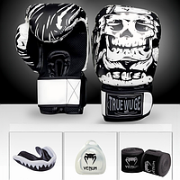 Боксерський набір для боксу боксерські рукавиці рукавички 10 унцій капа бинти екіпірування для залу SKL-10