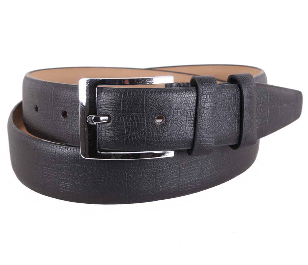 Чоловічий ремінь зі штучної шкіри під штани KZM15158-41 чорний, фото 1