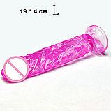 Набір фалоімітаторів 3 шт різного розміру кольору, фалос реаліст на присосці жля жінок стимуляції, інтимні іграшки, фото 7