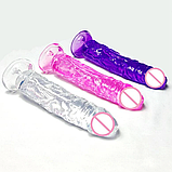 Набір фалоімітаторів 3 шт різного розміру кольору, фалос реаліст на присосці жля жінок стимуляції, інтимні іграшки, фото 8