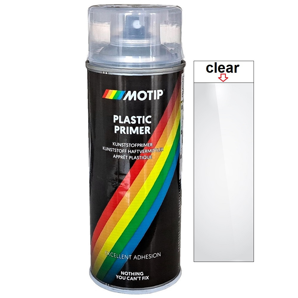 Ґрунт спрей для пластику прозорий Motip Plastic Primer 400мл