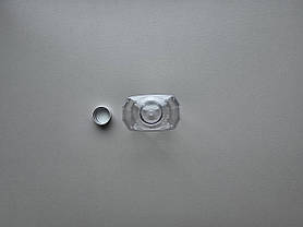 100 - 110 мл Прямокутний прозорий ПЕТ флакон з металевою алюмінієвою кришкою 20мм, фото 3