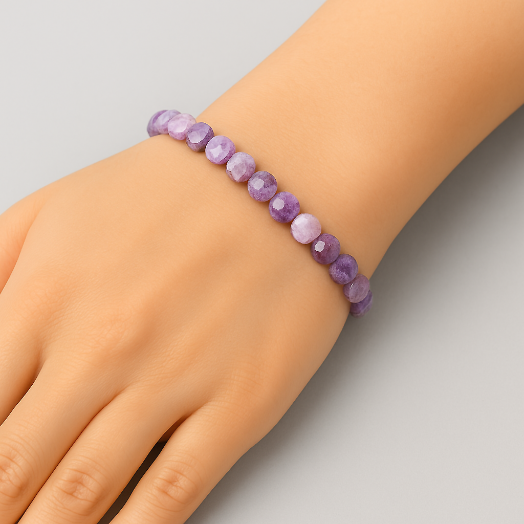 Лепідоліт монетки браслет, 0344ТЛ, фото 1