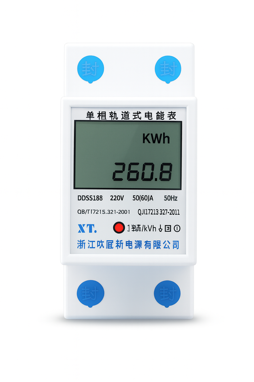 Умный однофазный электросчётчик DDS5188 220V 60A, фото 1