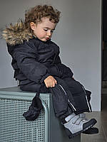 Дитячі підліткові утеплені шкіряні ортопедичні черевики на липучках 35 р, фото 4