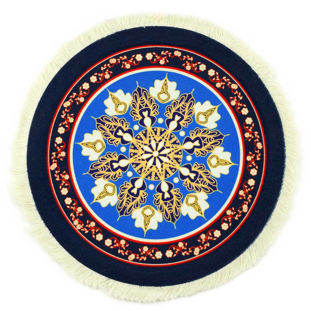 Килимок для миші круглий з малюнком (тканина + гума) діаметр 220 мм, фото 1