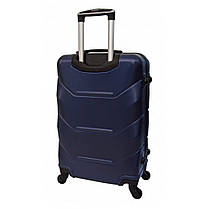 Валіза дорожня на колесах Bonro 2019 L велика т. синя пластикова з висувною ручкою і кодовим замком, фото 5