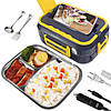 Ланч-бокс з підігрівом на 1л + прилади, W20 / Електричний ланч-бокс на 3 відділення / Контейнер для їжі, фото 2