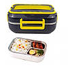 Ланч-бокс з підігрівом на 1л + прилади, W20 / Електричний ланч-бокс на 3 відділення / Контейнер для їжі, фото 7