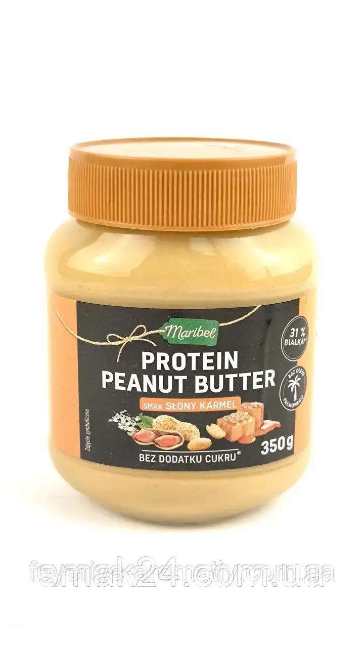 Арахісова паста зі смаком солона карамель і протеїном Maribel Protein Peanut Butter 350 г Німеччина