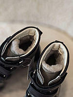 Дитячі зимові шкіряні ортопедичні черевики на липучках 33 розмір, фото 4