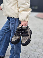 Дитячі зимові шкіряні ортопедичні черевики на липучках 33 розмір, фото 5