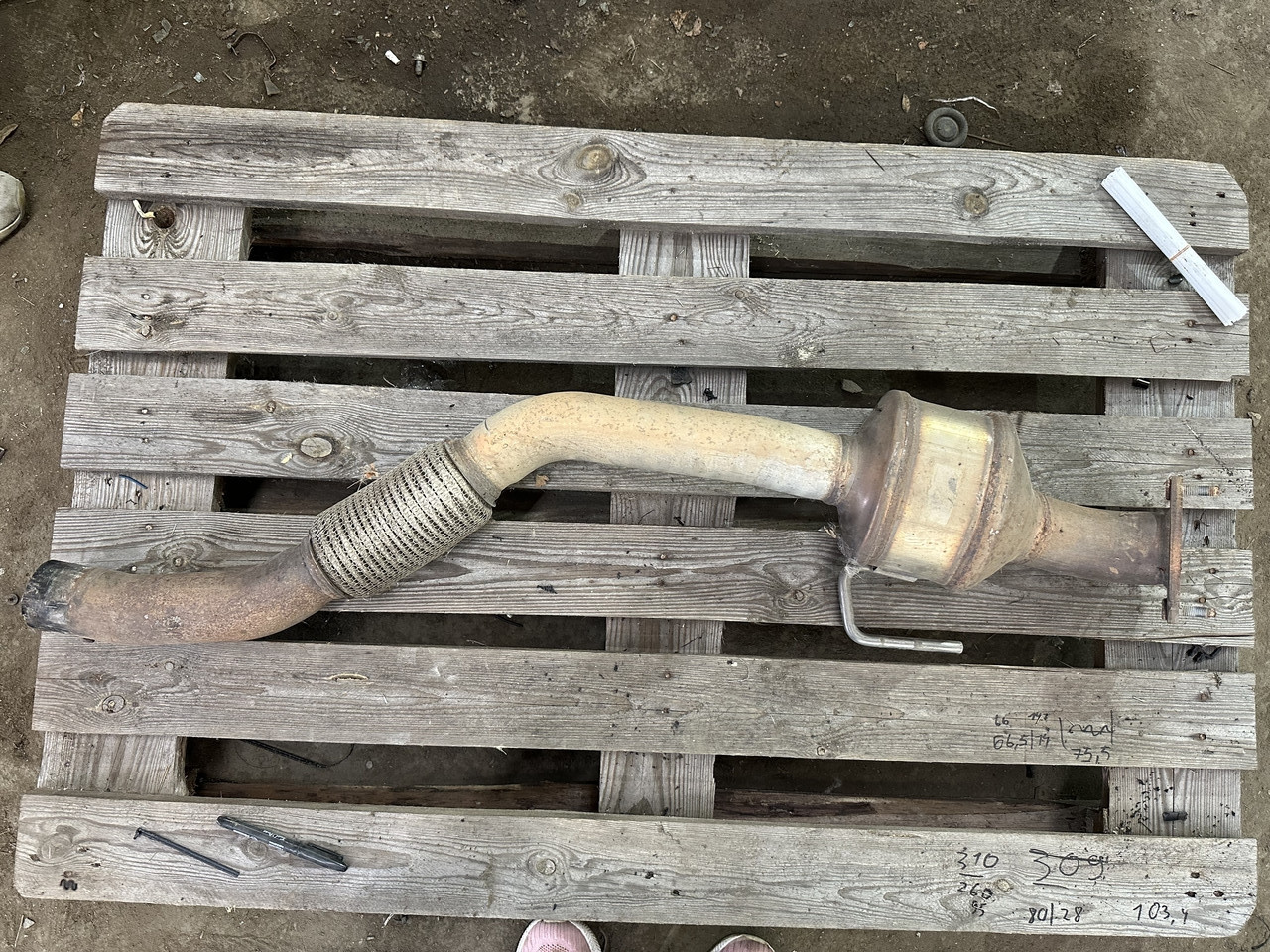 Випускна траса середня частина з каталізатором Ford Explorer 20- 2.3T L1MZ5E212A,  L1M3-5F297-TA, фото 1