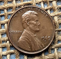 1 цент 1969 року. (D) США