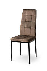 Стілець обідній Айс ніжки чорні (метал/велюр тобакко)