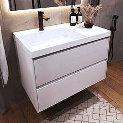 Дизайнерська тумба для ванної кімнати 80 см Snail Рица