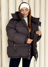 Стильний жіночий пуховик Шелл у білому кольорі р.XS–XL, фото 2