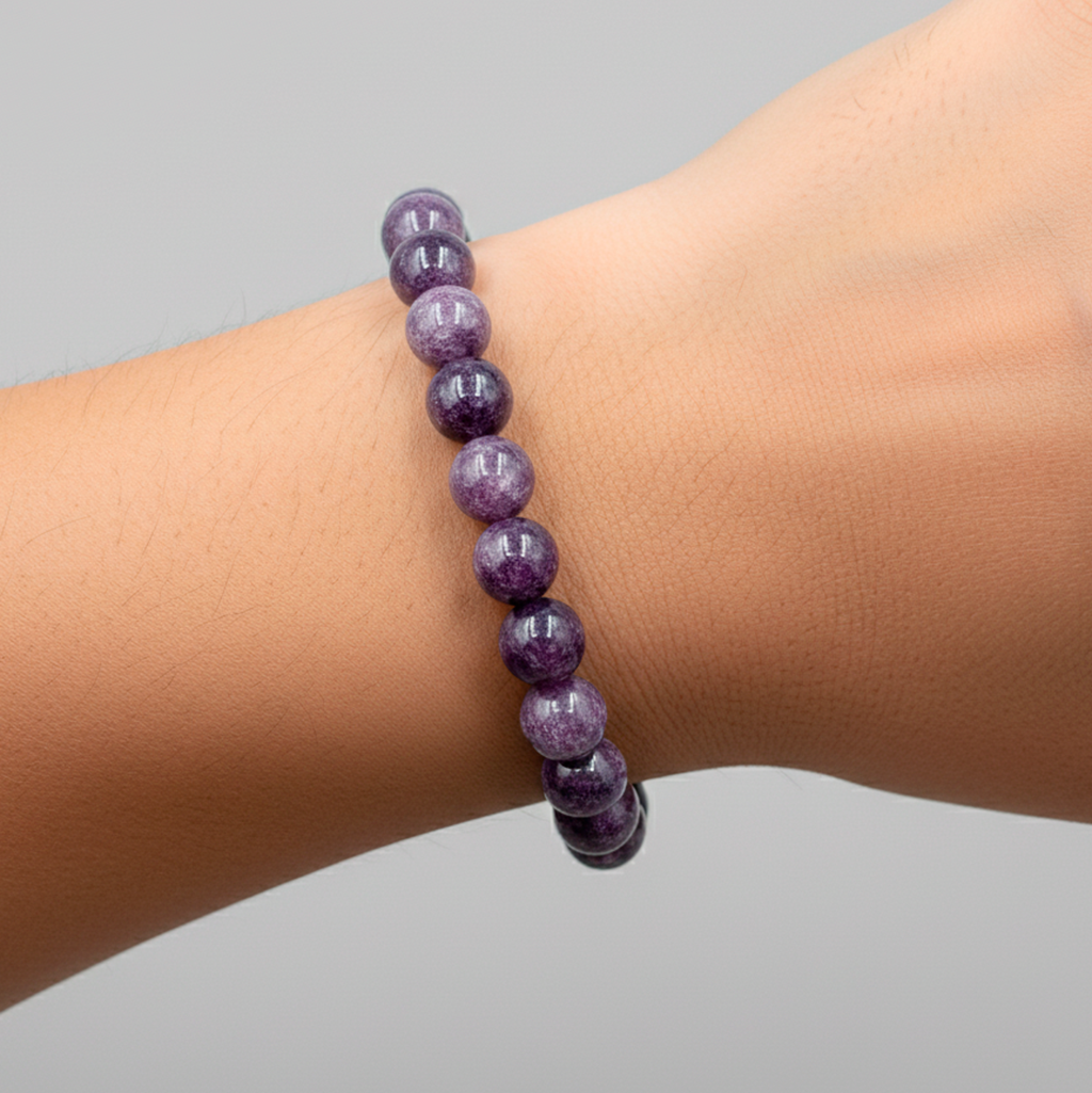 Лепідоліт Ø8 браслет, 0346ТЛ, фото 1