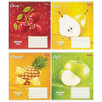 Зошит шкільний 18 аркушів лінія, серія "Стовідсоткова свіжість", білизна 100%