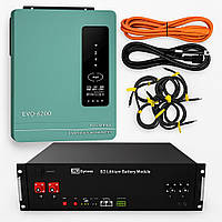 Комплект: 6.2 кВт Гібридний інвертор ANERN + 3.6 кВт акумулятор Dyness В3, 75А, резервне живлення для дому та офісу