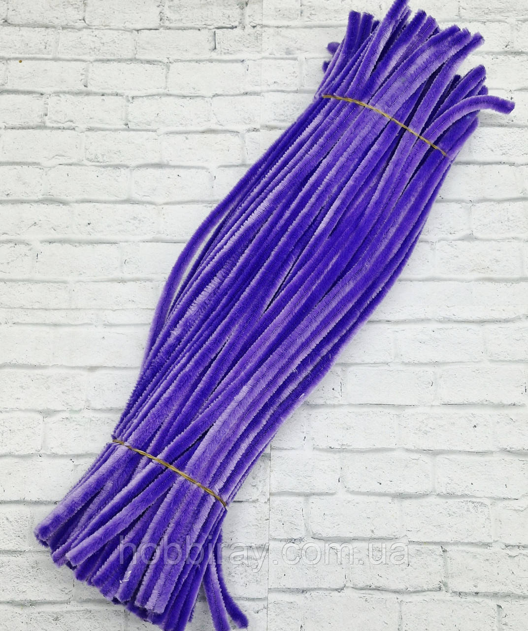 Синельний дріт. Пухнастий дріт. Довжина 30см. 10шт. Колір бузковий., фото 1