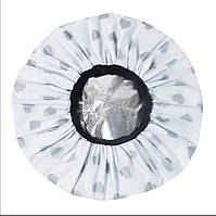 Термо-шапочка для догляду за волоссям біла з серцем