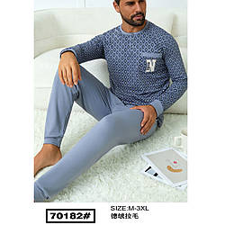 Чоловіча тепла піжама "Велюр" Розміри: M,L,XL,2XL,3XL (49438)